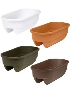 2' X 4' Railing Planter, 25" -Gardener's supply company 34336 001E tif