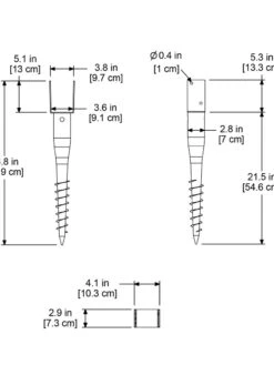 No-Dig Ground Screw For Mailpost -Gardener's supply company 8587086 02V tif
