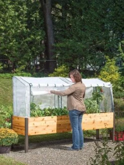 Elevated Planter Box, Frame And 2 Covers Kit, 2' X 8' -Gardener's supply company 8587631 304 tif