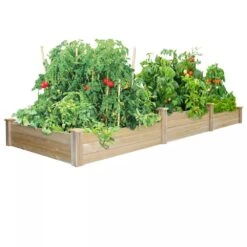 Pine Raised Garden Bed, 2'x4'x10.5" High 8 Pine Raised Garden Bed, 2'x4'x10.5" High -Gardener's supply company 8588181 01V tif