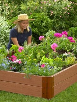Classic Sienna Composite Raised Bed, 11" High With 2" Board