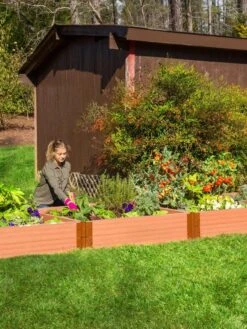 Classic Sienna Composite Raised Bed, 11" High With 2" Board 13 Classic Sienna Composite Raised Bed, 11" High With 2" Board -Gardener's supply company 8588267 03V tif