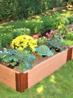 Classic Sienna Composite Raised Bed, 11" High With 2" Board 11 Classic Sienna Composite Raised Bed, 11" High With 2" Board -Gardener's supply company 8588283 01V tif