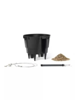 Lechuza® Nido Cottage Wicker Hanging Planter -Gardener's supply company 8591154WT 001V tif