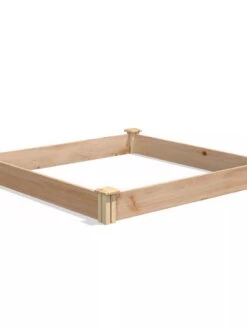 Cedar Raised Garden Bed, 4' X 4' X 6" -Gardener's supply company 8591724 04V tif