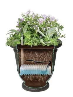 Kylemore Self-Watering Urn Planter -Gardener's supply company 8592688 SWKylemore art tif