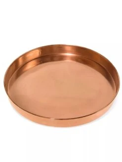 Large Round Copper Plant Tray, 14" -Gardener's supply company 8593531 1173 tif