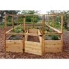 Garden In A Box With Deer Fence, 8' X 12' -Gardener's supply company 8594021 01V raised cedar garden bed with deer fence 8 x 12 3 4