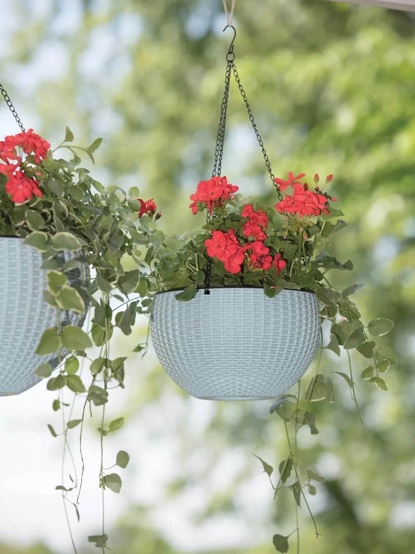 Weave Self-Watering Hanging Basket, 10" 3 Weave Self-Watering Hanging Basket, 10"