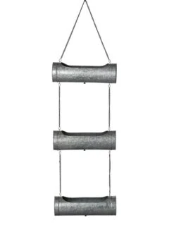 Galvanized Hanging Triple Planter -Gardener's supply company 8595213 0005 tif