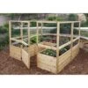 Garden In A Box Cedar Raised Bed With Deer Fence, 8' X 8' 1 Garden In A Box Cedar Raised Bed With Deer Fence, 8' X 8' -Gardener's supply company 8595875 01V raised cedar garden bed with deer fence 8 x 8 3 4