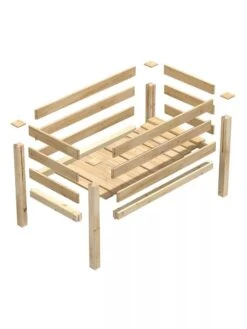 Elevated Cedar Garden Bed, 2' X 4' X 31" -Gardener's supply company 8596147 09V 3 4