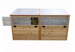 Garden In A Box Cedar Raised Bed With Greenhouse, 3' X 6' -Gardener's supply company 8597082 06V tif
