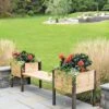 Elevated Cedar Planter Bench Kit, Natural, 90" -Gardener's supply company 8597992 9634 tif