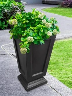 Kensington Self-Watering Tall Patio Planter, 25" -Gardener's supply company 8598549 01V tif