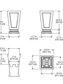 Kensington Self-Watering Tall Patio Planter, 25" -Gardener's supply company 8598549 07V tif