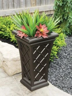 Carolina Self-Watering Tall Planter, 28" 10 Carolina Self-Watering Tall Planter, 28" -Gardener's supply company 8598645 03V tif