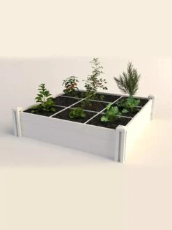 Raised Garden Bed With Grow Grid, 4' X 4' 7 Raised Garden Bed With Grow Grid, 4' X 4' -Gardener's supply company 8599291 02V