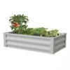 Powder-Coated Metal Raised Garden Bed, 24" X 48" 2 Powder-Coated Metal Raised Garden Bed, 24" X 48" -Gardener's supply company 8599393 05V powder coated metal raised garden bed 24x51 white