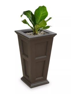 Fairfield Self-Watering Tall Patio Planters, 34” -Gardener's supply company 8600109 06V tif