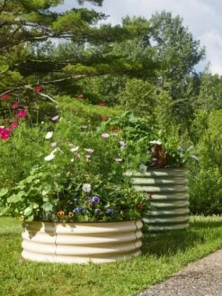 Birdies™ Round Metal Raised Bed, Tall -Gardener's supply company 8609150 6524 tif 1