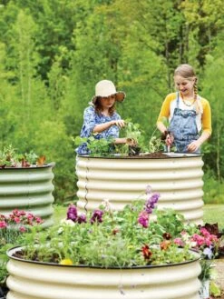 Birdies™ Round Metal Raised Bed, Tall -Gardener's supply company 8609152 7563 tif