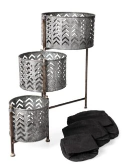 Galvanized Grow Bag Triple Planters With Stand 10 Galvanized Grow Bag Triple Planters With Stand -Gardener's supply company 8609180 4817 tif