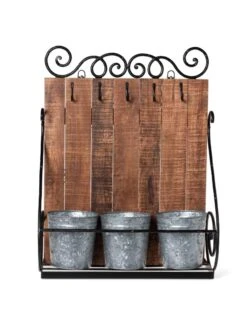 Wall Shelf With Planters -Gardener's supply company 8609515 9310 tif