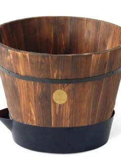 VegTrug® Build-a-Barrel Wooden Planter With Self-Watering Reservoir Tray, 18" 12 VegTrug® Build-a-Barrel Wooden Planter With Self-Watering Reservoir Tray, 18" -Gardener's supply company 8610253 06V tif