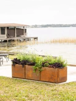 Corten Steel Modular Raised Bed, 2'x6'