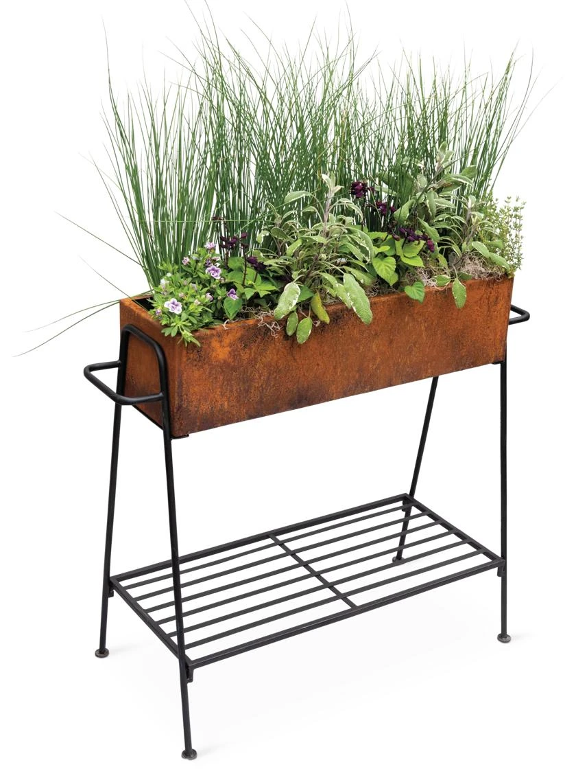 Rectangular Corten Planter And Stand 3 Rectangular Corten Planter And Stand - Image 2
