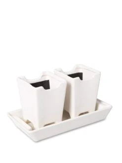 Stoneware Self-Watering Windowsill Planters, Set Of 2 -Gardener's supply company 8611890 5658 tif