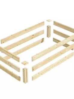 Pine Raised Garden Bed, 2'x4'x10.5" High 9 Pine Raised Garden Bed, 2'x4'x10.5" High -Gardener's supply company 8612256 01V jpg