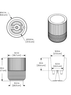 Arden Round Planter 21 Arden Round Planter -Gardener's supply company 8613267 01V tif