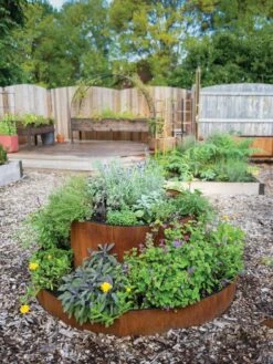 Birdies™ Corten Steel Round Raised Bed, Large, Low 10 Birdies™ Corten Steel Round Raised Bed, Large, Low -Gardener's supply company 8613287 0013 birdies corten steel tiered round raised bed kit tall 1