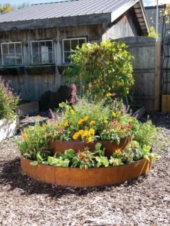 Birdiesâ„¢ Corten Steel Round Raised Bed, Large, Low