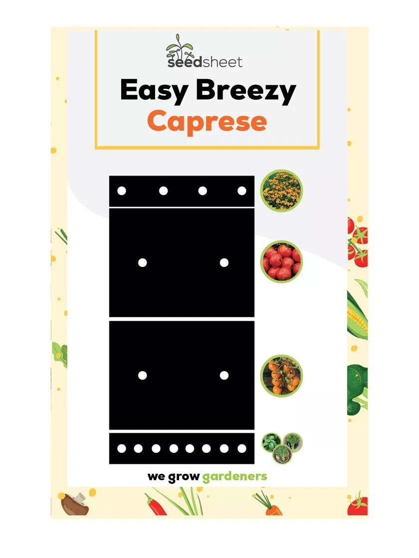 SeedSheets Organic Vegetable Garden, Easy Breezy Caprese, 4' X 8' 2 SeedSheets Organic Vegetable Garden, Easy Breezy Caprese, 4' X 8'