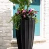 Sedona Tall Planter, 28" Height -Gardener's supply company 8613525 02V sedona tall planter 28 inches