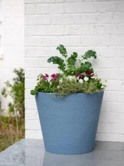 Self-Watering FiberStone Planters -Gardener's supply company 8613678 8649 self watering fiber clay pot 20 inches