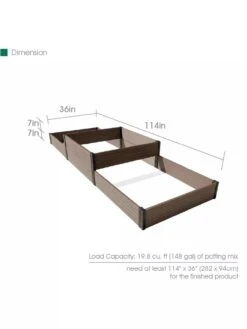 Terraced Triple Garden Bed -Gardener's supply company 8614257 01V 3 4