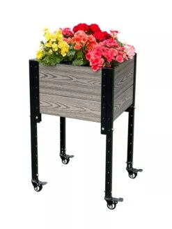 Mobile Elevated Corner Planter -Gardener's supply company 8614267 05V