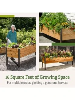Elevated Planter Box, 2' X 8' -Gardener's supply company B00EOW8FHU raisedbed feature 2 1
