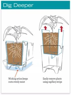 Stoneware Self-Watering Windowsill Planters, Set Of 2 -Gardener's supply company hiw 8593943 jpg